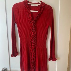 Anne Fontaine Ruffled Cardigan - Mini Dress